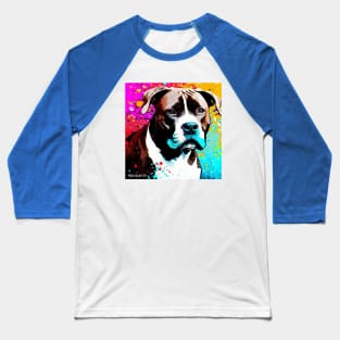 Pitbull Pop Art Baseball T-Shirt